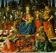 Domenico Ghirlandaio Madonna Enthroned with the Saints  q Spain oil painting artist
